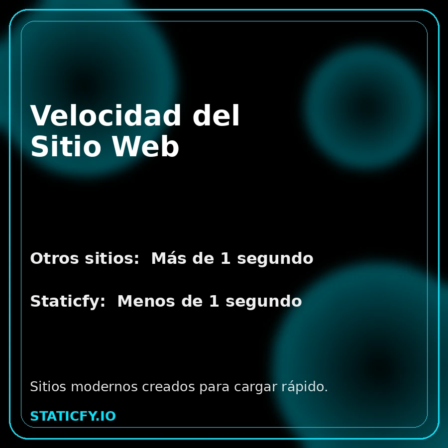 Panel de velocidad de Staticfy
